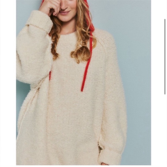 Free People Teddy Sweater Tunic. NWOT sugar swirl - Picture 4 of 6